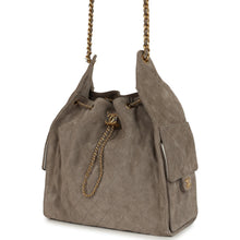 Load image into Gallery viewer, Chanel Medium 25 Hobo Bag Dark Grey Suede Antique Gold Hardware