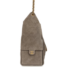 Load image into Gallery viewer, Chanel Medium 25 Hobo Bag Dark Grey Suede Antique Gold Hardware