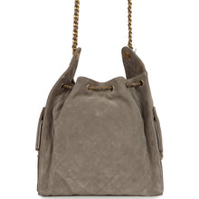 Load image into Gallery viewer, Chanel Medium 25 Hobo Bag Dark Grey Suede Antique Gold Hardware