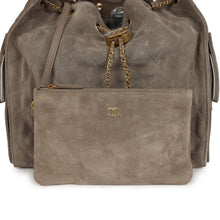 Load image into Gallery viewer, Chanel Medium 25 Hobo Bag Dark Grey Suede Antique Gold Hardware