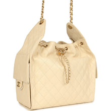 Load image into Gallery viewer, Chanel Medium 25 Hobo Bag Light Beige Caviar Antique Gold Hardware