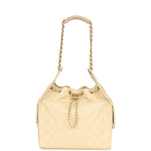 Load image into Gallery viewer, Chanel Medium 25 Hobo Bag Light Beige Caviar Antique Gold Hardware