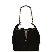 Load image into Gallery viewer, Chanel Medium 25 Hobo Bag Black Suede Antique Gold Hardware