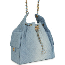 Load image into Gallery viewer, Chanel Medium 25 Hobo Bag Light Blue Washed Denim Antique Gold Hardware