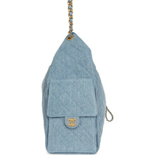 Load image into Gallery viewer, Chanel Medium 25 Hobo Bag Light Blue Washed Denim Antique Gold Hardware