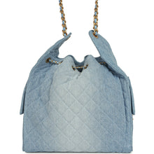 Load image into Gallery viewer, Chanel Medium 25 Hobo Bag Light Blue Washed Denim Antique Gold Hardware