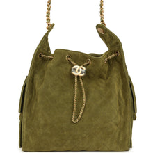 Load image into Gallery viewer, Chanel Medium 25 Hobo Bag Khaki Suede Antique Gold Hardware