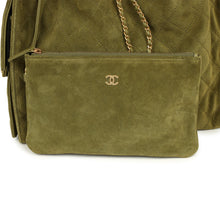Load image into Gallery viewer, Chanel Medium 25 Hobo Bag Khaki Suede Antique Gold Hardware