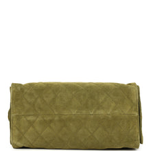 Load image into Gallery viewer, Chanel Medium 25 Hobo Bag Khaki Suede Antique Gold Hardware