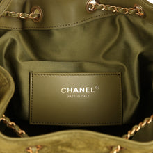 Load image into Gallery viewer, Chanel Medium 25 Hobo Bag Khaki Suede Antique Gold Hardware