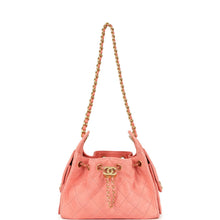 Load image into Gallery viewer, Chanel Mini 25 Hobo Bag Pink Suede Antique Gold Hardware
