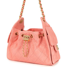 Load image into Gallery viewer, Chanel Mini 25 Hobo Bag Pink Suede Antique Gold Hardware