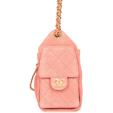 Load image into Gallery viewer, Chanel Mini 25 Hobo Bag Pink Suede Antique Gold Hardware