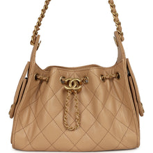 Load image into Gallery viewer, Chanel Mini 25 Hobo Bag Beige Caviar Antique Gold Hardware