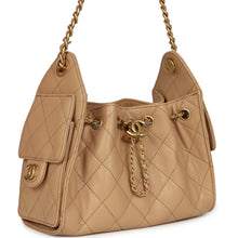 Load image into Gallery viewer, Chanel Mini 25 Hobo Bag Beige Caviar Antique Gold Hardware