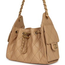 Load image into Gallery viewer, Chanel Mini 25 Hobo Bag Beige Caviar Antique Gold Hardware