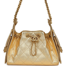 Load image into Gallery viewer, Chanel Mini 25 Hobo Bag Metallic Gold Caviar Caviar Antique Gold Hardware