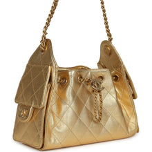 Load image into Gallery viewer, Chanel Mini 25 Hobo Bag Metallic Gold Caviar Caviar Antique Gold Hardware