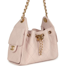 Load image into Gallery viewer, Chanel Mini 25 Hobo Bag Light Pink Caviar Antique Gold Hardware