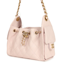 Load image into Gallery viewer, Chanel Mini 25 Hobo Bag Light Pink Caviar Antique Gold Hardware