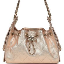 Load image into Gallery viewer, Chanel Mini 25 Hobo Bag Metallic Rose Gold Caviar Caviar Light Gold Hardware