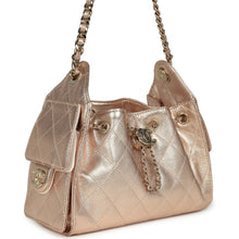 Load image into Gallery viewer, Chanel Mini 25 Hobo Bag Metallic Rose Gold Caviar Caviar Light Gold Hardware
