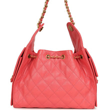 Load image into Gallery viewer, Chanel Small 25 Hobo Bag Coral Pink Caviar Antique Gold Hardware