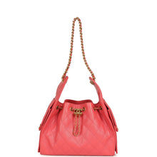 Load image into Gallery viewer, Chanel Small 25 Hobo Bag Coral Pink Caviar Antique Gold Hardware