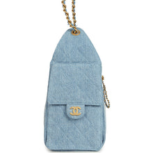 Load image into Gallery viewer, Chanel Small 25 Hobo Bag Light Blue Washed Denim Antique Gold Hardware
