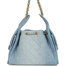 Load image into Gallery viewer, Chanel Small 25 Hobo Bag Light Blue Washed Denim Antique Gold Hardware