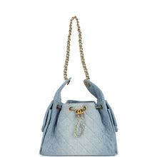 Load image into Gallery viewer, Chanel Small 25 Hobo Bag Light Blue Washed Denim Antique Gold Hardware