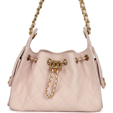 Load image into Gallery viewer, Chanel Mini 25 Hobo Bag Light Pink Caviar Antique Gold Hardware
