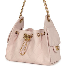 Load image into Gallery viewer, Chanel Mini 25 Hobo Bag Light Pink Caviar Antique Gold Hardware