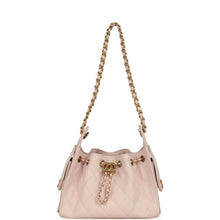 Load image into Gallery viewer, Chanel Mini 25 Hobo Bag Light Pink Caviar Antique Gold Hardware