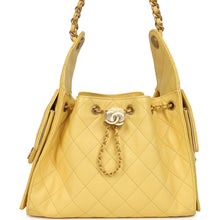 Load image into Gallery viewer, Chanel Small 25 Hobo Bag Yellow Caviar Antique Gold Hardware