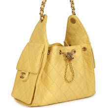 Load image into Gallery viewer, Chanel Small 25 Hobo Bag Yellow Caviar Antique Gold Hardware
