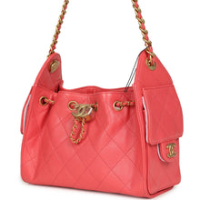 Load image into Gallery viewer, Chanel Mini 25 Hobo Bag Coral Pink Caviar Antique Gold Hardware