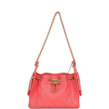Load image into Gallery viewer, Chanel Mini 25 Hobo Bag Coral Pink Caviar Antique Gold Hardware