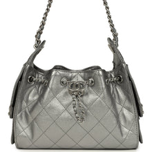 Load image into Gallery viewer, Chanel Mini 25 Hobo Bag Anthracite Metallic Caviar Silver Hardware