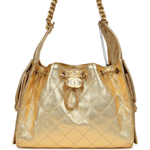 Load image into Gallery viewer, Chanel Small 25 Hobo Bag Metallic Gold Caviar Antique Gold Hardware