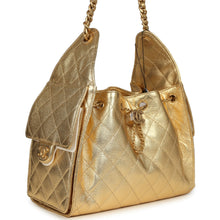Load image into Gallery viewer, Chanel Small 25 Hobo Bag Metallic Gold Caviar Antique Gold Hardware