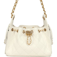 Load image into Gallery viewer, Chanel Mini 25 Hobo Bag White Caviar Antique Gold Hardware