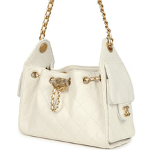 Load image into Gallery viewer, Chanel Mini 25 Hobo Bag White Caviar Antique Gold Hardware