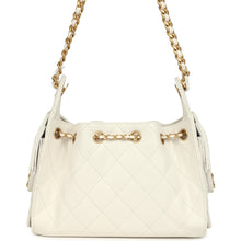 Load image into Gallery viewer, Chanel Mini 25 Hobo Bag White Caviar Antique Gold Hardware