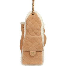 Load image into Gallery viewer, Chanel Medium 25 Hobo Bag Beige Suede and White Shearling Antique Gold Hardware