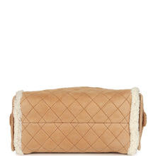 Load image into Gallery viewer, Chanel Medium 25 Hobo Bag Beige Suede and White Shearling Antique Gold Hardware