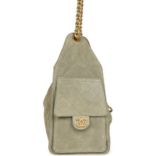 Load image into Gallery viewer, Pre-owned Chanel Small 25 Hobo Bag Olive Green Suede Antique Gold Hardware