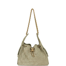 Load image into Gallery viewer, Pre-owned Chanel Small 25 Hobo Bag Olive Green Suede Antique Gold Hardware