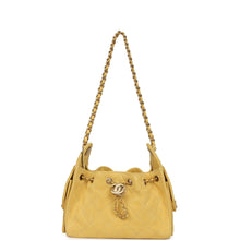 Load image into Gallery viewer, Chanel Mini 25 Hobo Bag Yellow Suede Antique Gold Hardware