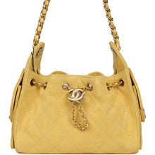 Load image into Gallery viewer, Chanel Mini 25 Hobo Bag Yellow Suede Antique Gold Hardware
